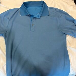 Light Blue Polo with White Piping
